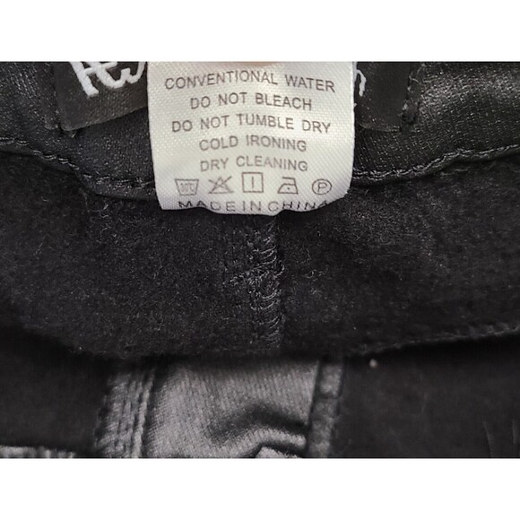 NWT Apperloth Womens Black Wetlook Coated High Rise Skinny Ankle Pants Size M - Picture 7 of 7